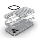 Bumper Track Mobile Back Cover for iPhone 16 Pro (6.3") | Shockproof Case | Unique Designed Case | Trans Case