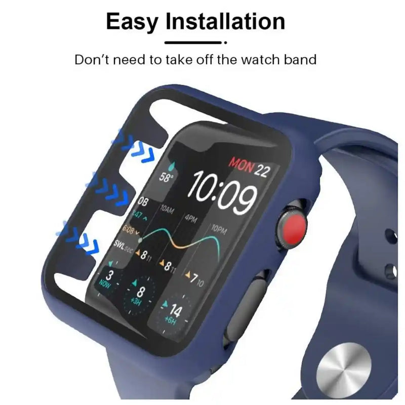 CULT OF PERSONALITY - Screen Protector Case for iWatch Series 1/2/3 - 42 mm - Dark Blue