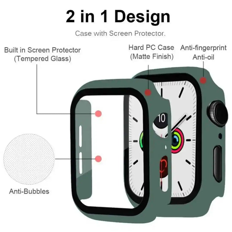 CULT OF PERSONALITY - Screen Protector Case for iWatch Series 4/SE/5/6 - 44 mm - Military Green