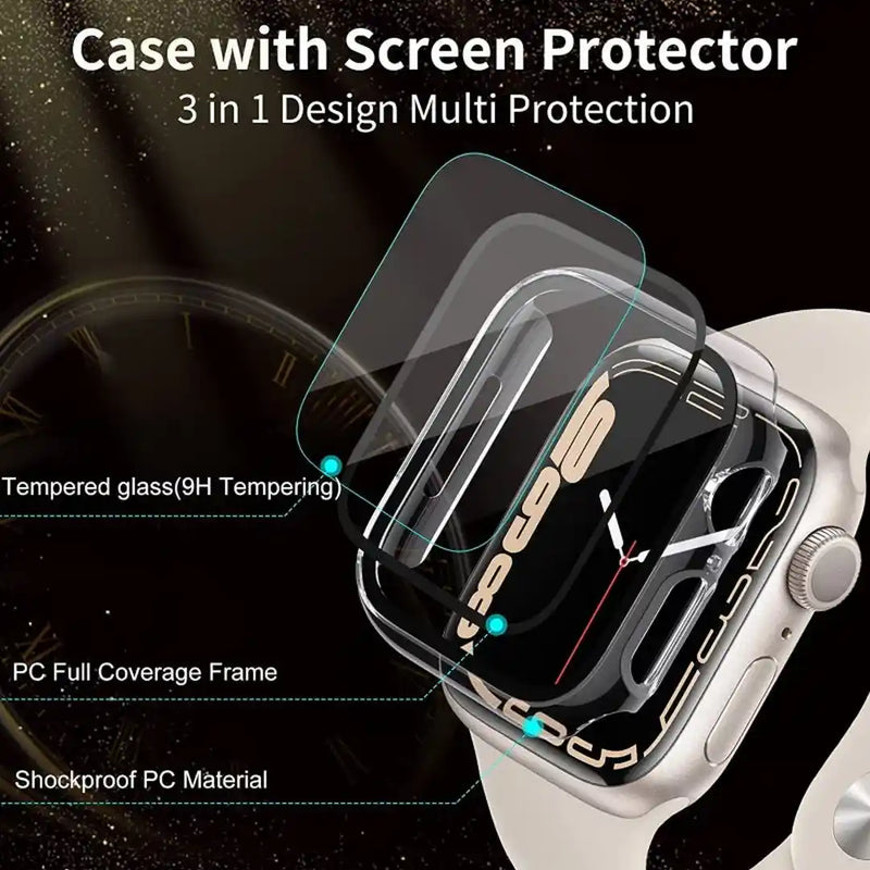 CULT OF PERSONALITY - Screen Protector Case for iWatch Series 7 - 41 mm - Clear