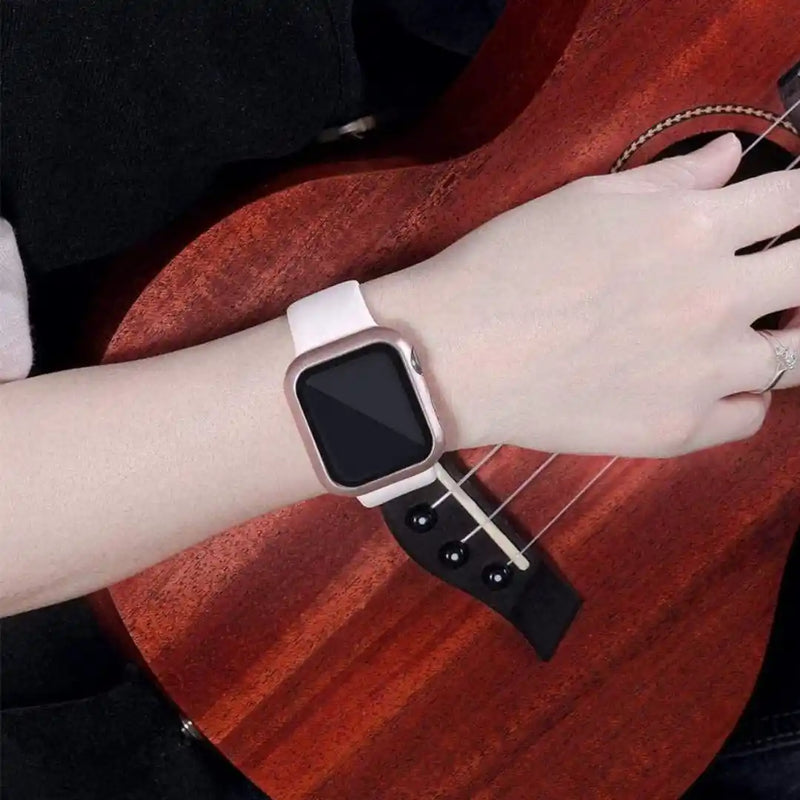 CULT OF PERSONALITY - Screen Protector Case for iWatch Series 7 - 45 mm - Rose Gold