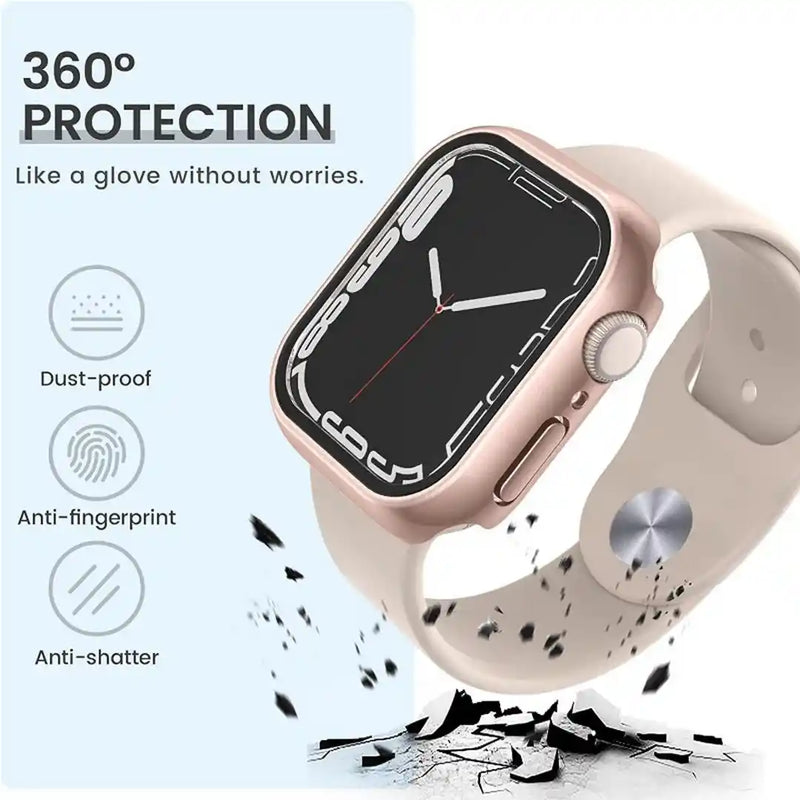 CULT OF PERSONALITY - Screen Protector Case for iWatch Series 7 - 45 mm - Rose Gold