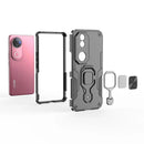 Classic Connect Robot Back Cover for IQOO Z10R 5G (6.77") | Shockproof Case | Ring Holder Case | Traveller Case