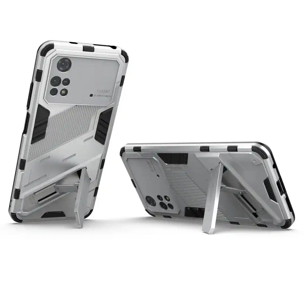 RankOne Cover Per POCO M4 Pro 4G: Custodia In TPU Con Design A CD E Texture Similpelle, Colore Nero