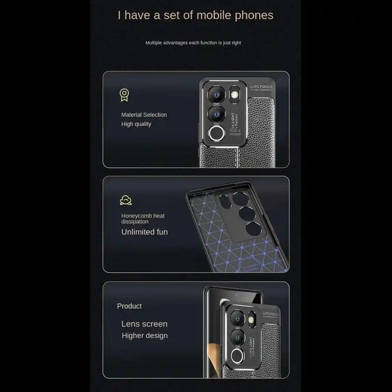 Elegant Textured - Back Case for Vivo V29 Pro 5G - 6.78 Inches