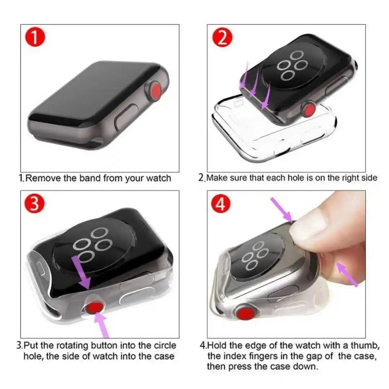 GLASSnCOVER - Silicone Sports Case for Apple Watch Series 4 - Clear