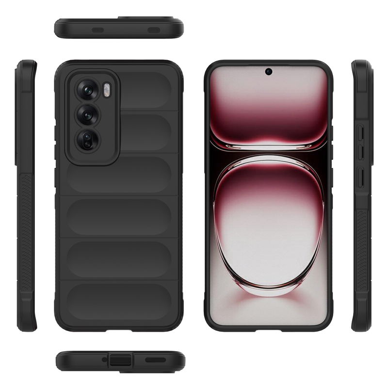 Shield Silicone - Mobile Back Cover for Oppo Reno 12 5G - 6.7 Inches - (INR 159 Only for Prepaid Orders)