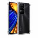nPlusOne clear TPU back cover fitted on POCO F4 4G