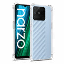 nPlusOne clear TPU back cover fitted on Realme Narzo 50A 4G