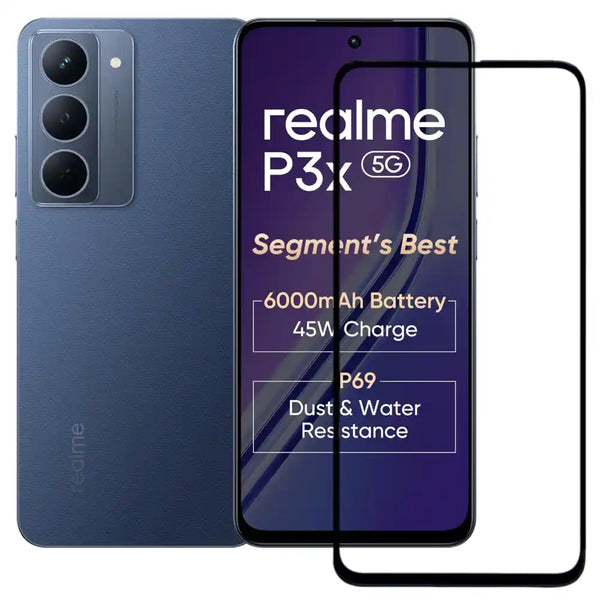 nPlusOne - 9H Tempered Glass for Realme P3X 5G - 6.72 Inches