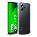 nPlusOne clear TPU back cover fitted on Redmi K50i 5G