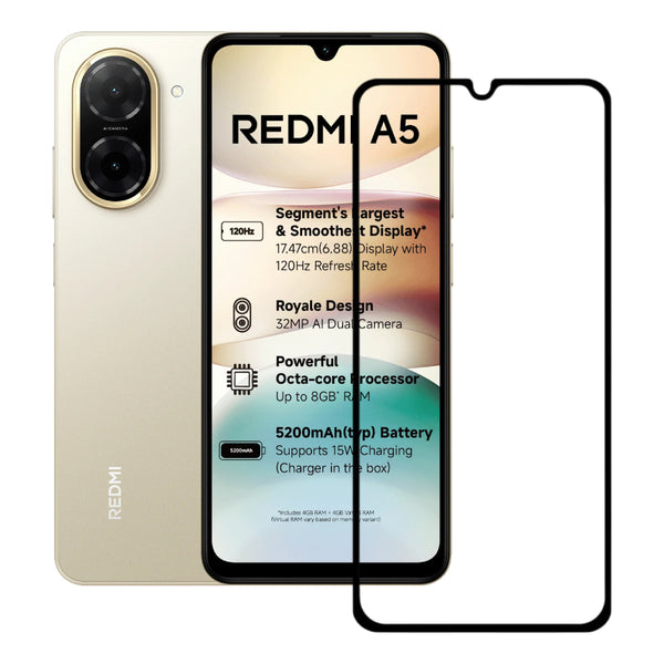 nPlusOne - 9H Tempered Glass for Redmi A5 4G - 6.88 Inches