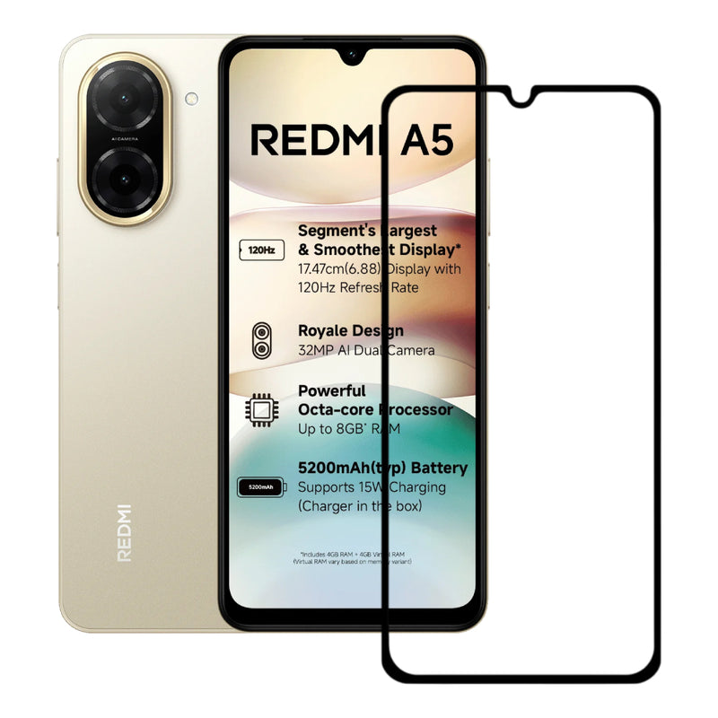 nPlusOne - 9H Tempered Glass for Redmi A5 4G - 6.88 Inches