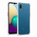 nPlusOne clear TPU back cover fitted on Samsung Galaxy A02 4G