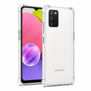 nPlusOne clear TPU back cover fitted on Samsung Galaxy A03S 4G