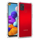 nPlusOne clear TPU back cover fitted on Samsung Galaxy A21S 4G