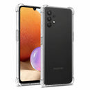 nPlusOne clear TPU back cover fitted on Samsung Galaxy A32 4G