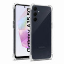 nPlusOne clear TPU back cover fitted on Samsung Galaxy A35 5G