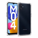 nPlusOne clear TPU back cover fitted on Samsung Galaxy M04 4G