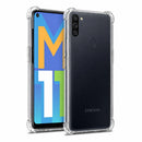 nPlusOne clear TPU back cover fitted on Samsung Galaxy M11 4G