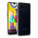 nPlusOne clear TPU back cover fitted on Samsung Galaxy M31 4G