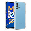 nPlusOne clear TPU back cover fitted on Samsung Galaxy M32 5G