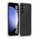 nPlusOne clear TPU back cover fitted on Samsung Galaxy S23 FE 5G