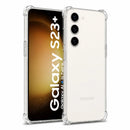 nPlusOne clear TPU back cover fitted on Samsung Galaxy S23 Plus 5G