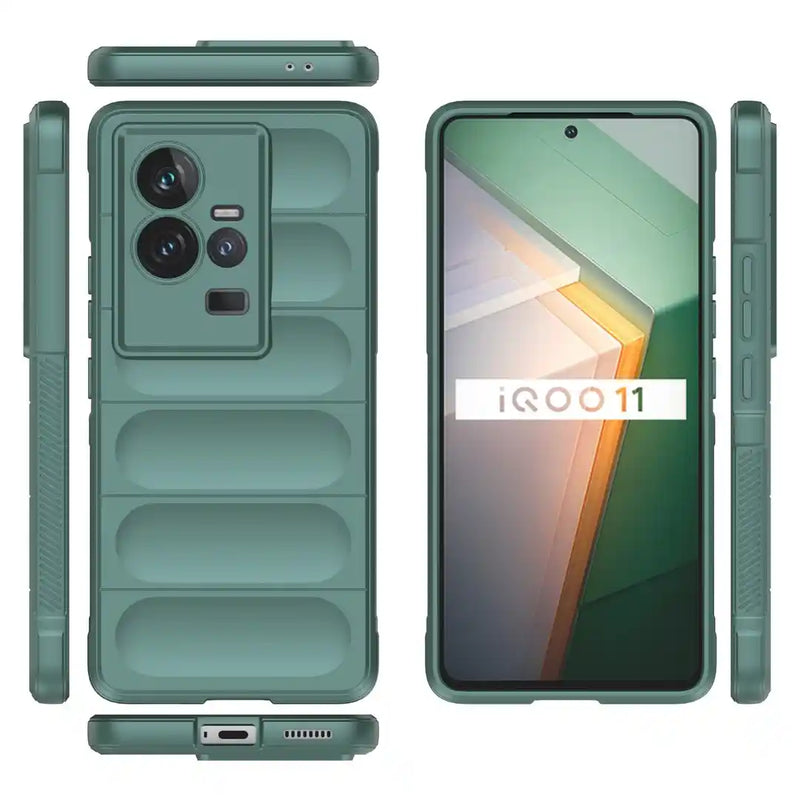 Shield Silicone - Mobile Back Cover for IQOO 11 5G - 6.78 Inches - (INR 169 Only for prepaid orders)