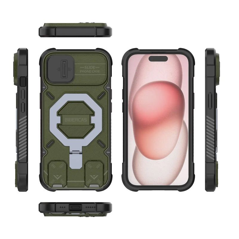 Trek Armour - Mobile Back Case With Lanyard for iPhone 15 - 6.1 Inches