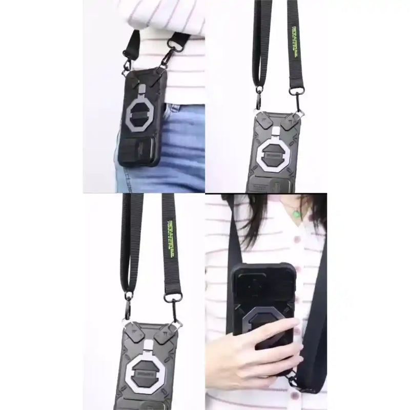 Trek Armour - Mobile Back Case With Lanyard for iPhone 15 - 6.1 Inches