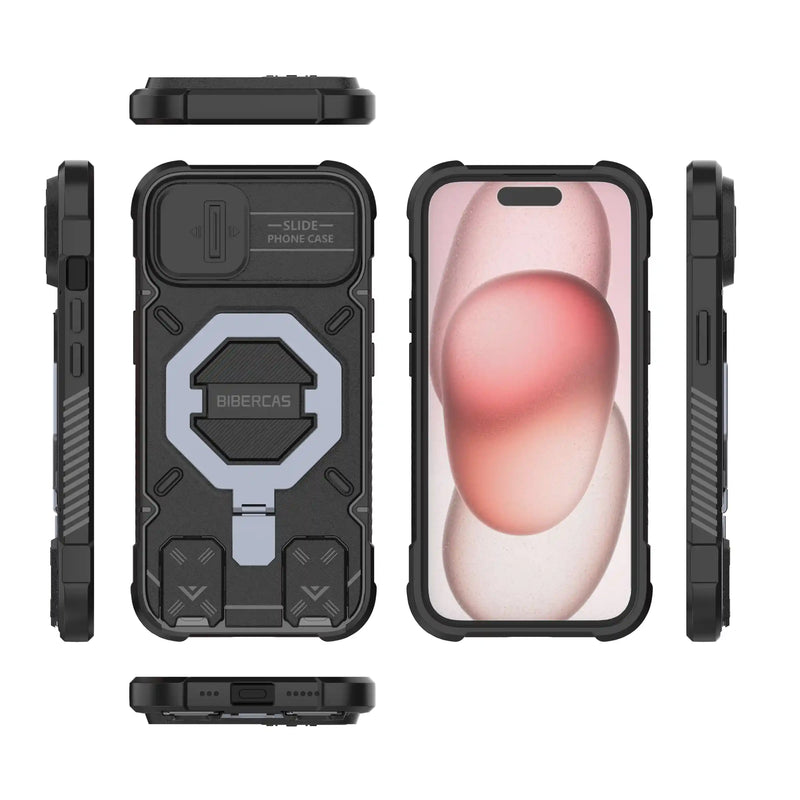 Trek Armour - Mobile Back Case With Lanyard for iPhone 15 - 6.1 Inches