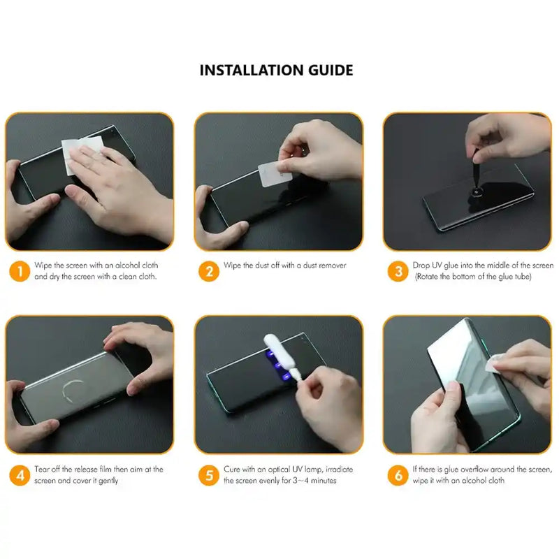 nPlusOne - UV Full Glue Tempered Glass for Realme GT 6 5G - 6.78 Inches