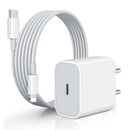nPlusOne - 20W USB C Type Adapter & USB C To Lightning Charging Cable Compatible with Apple Devices - White