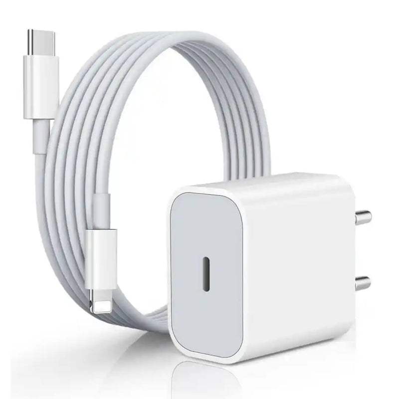 nPlusOne - 20W USB C Type Adapter & USB C To Lightning Charging Cable Compatible with Apple Devices - White