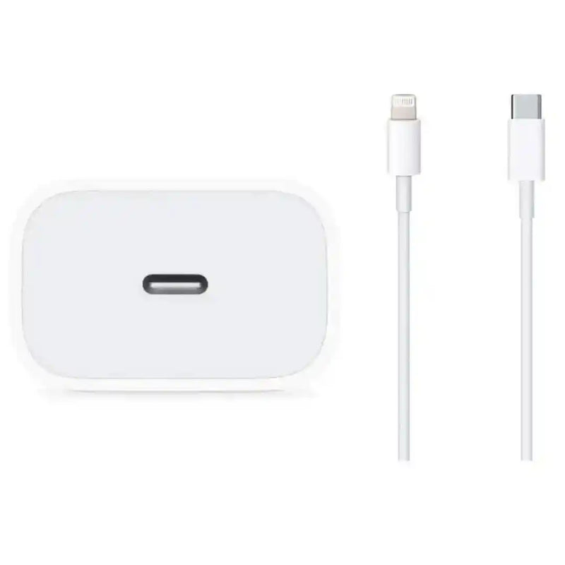 nPlusOne - 20W USB C Type Adapter & USB C To Lightning Charging Cable Compatible with Apple Devices - White