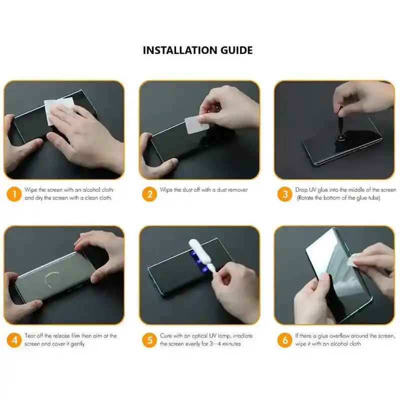 nPlusOne - UV Full Glue Tempered Glass for Samsung Galaxy S20 Plus - 6.7 Inches