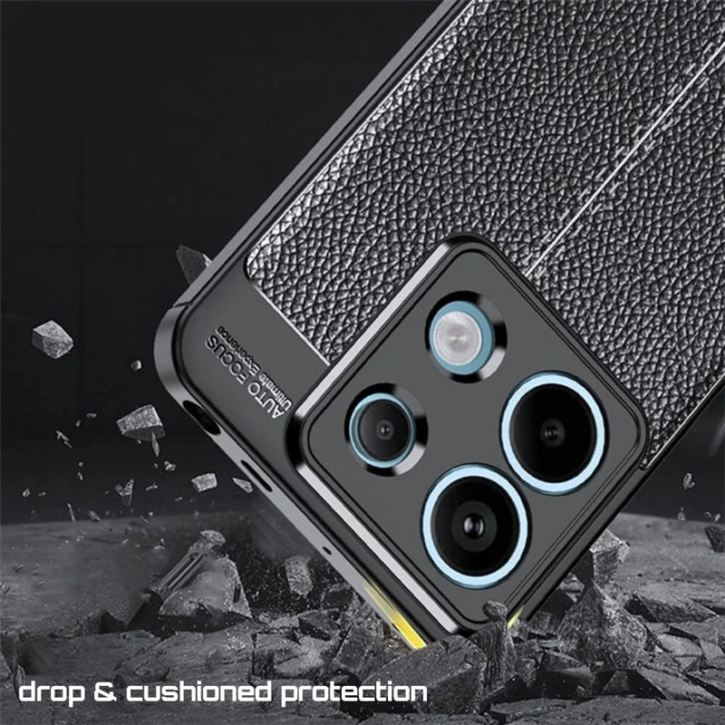 Elegant Textured - Mobile Back Cover for Poco X6 5G - 6.67 Inches