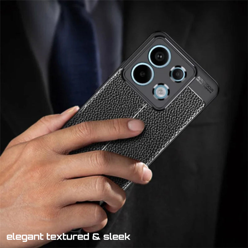Elegant Textured - Mobile Back Cover for Poco X6 5G - 6.67 Inches