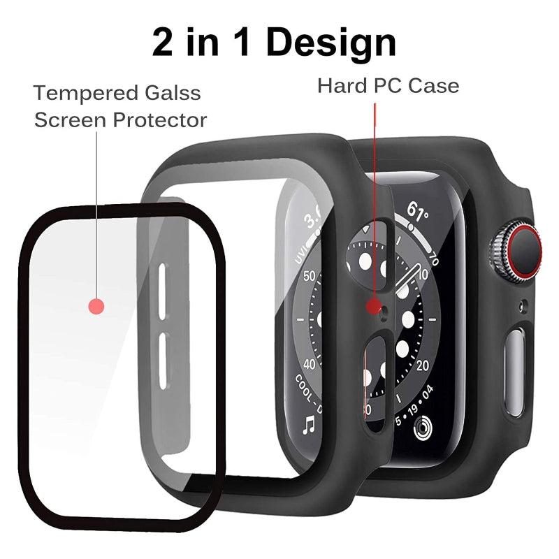 Apple Watch Series 6 44 mm Case with Tempered Glass