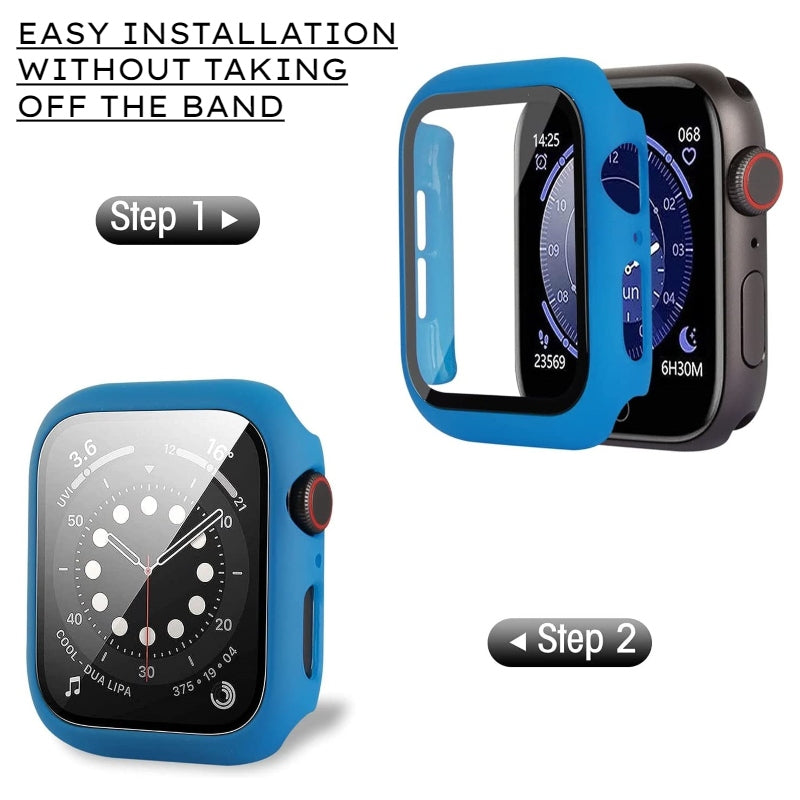 CULT OF PERSONALITY - Screen Protector Case for iWatch Series 4/SE/5/6 - 44 mm - Blue
